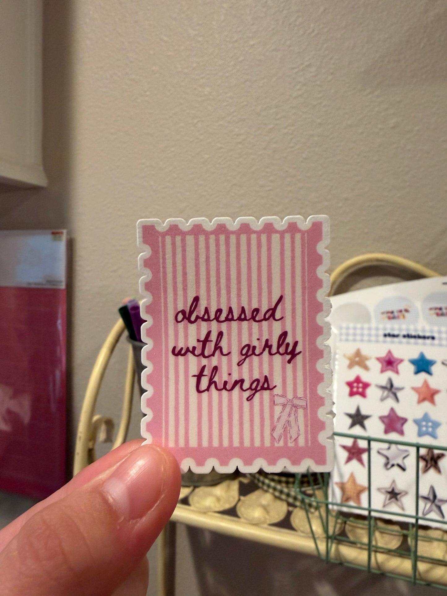Obsessed with Girly Things Sticker