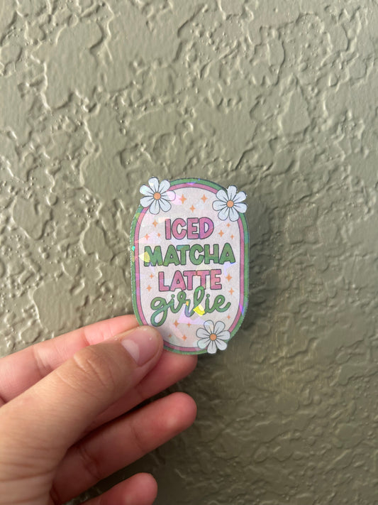 Iced Matcha Latte Sticker