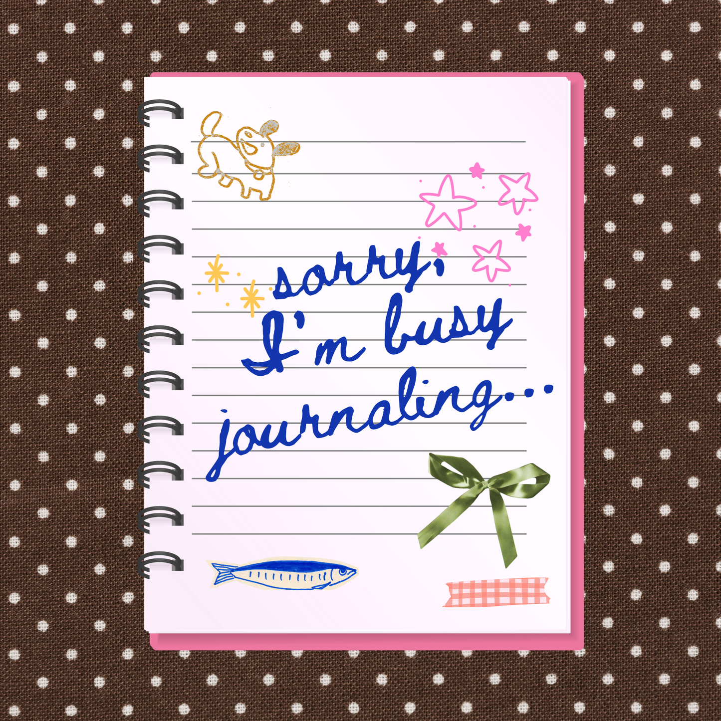 Sorry I'm Journaling Sticker