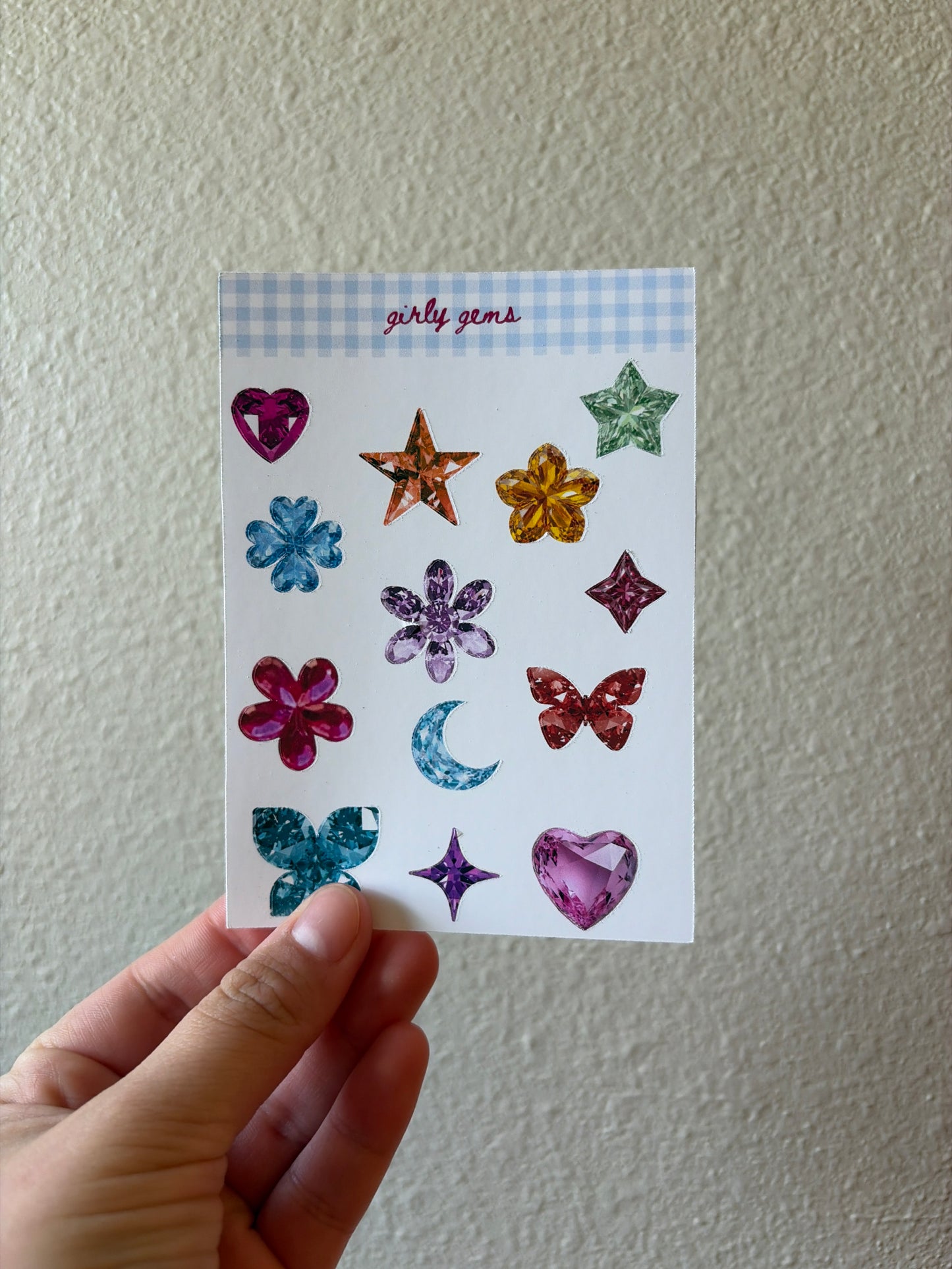 Gem sticker sheet