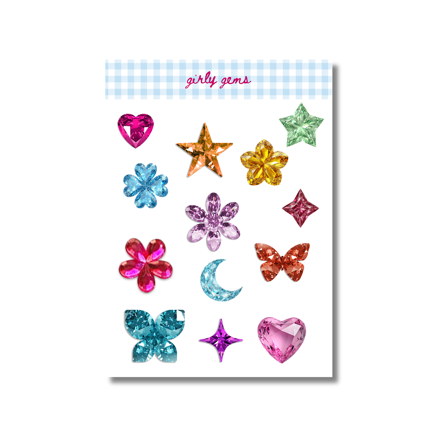 Gem sticker sheet