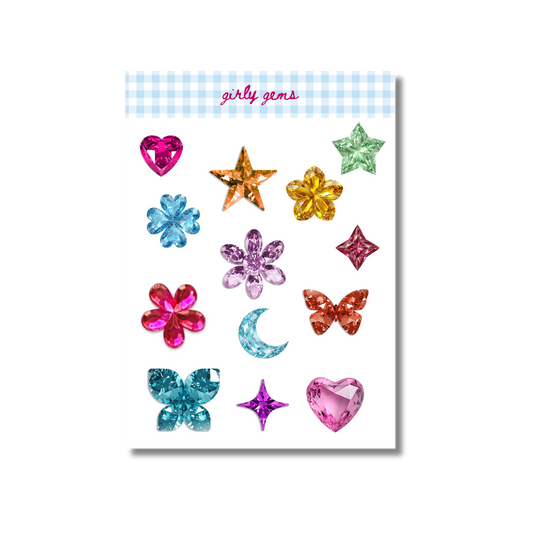 Gem sticker sheet