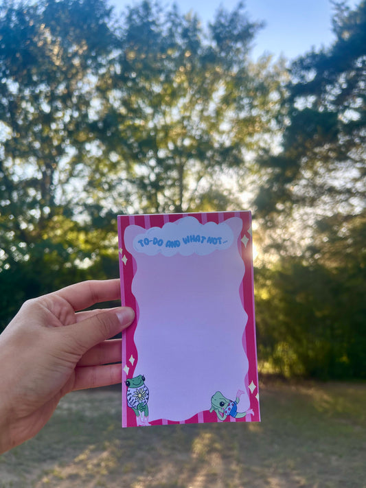 To do frog notepad