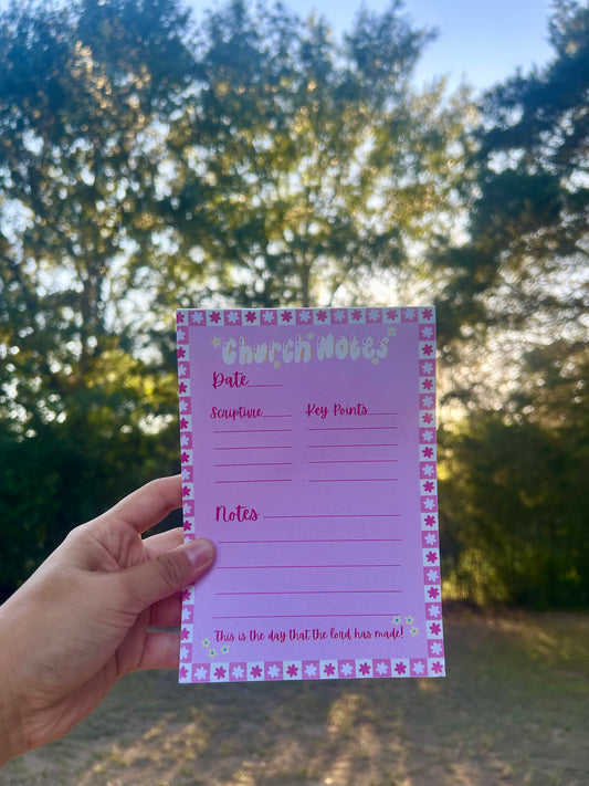 Church Notes Notepad